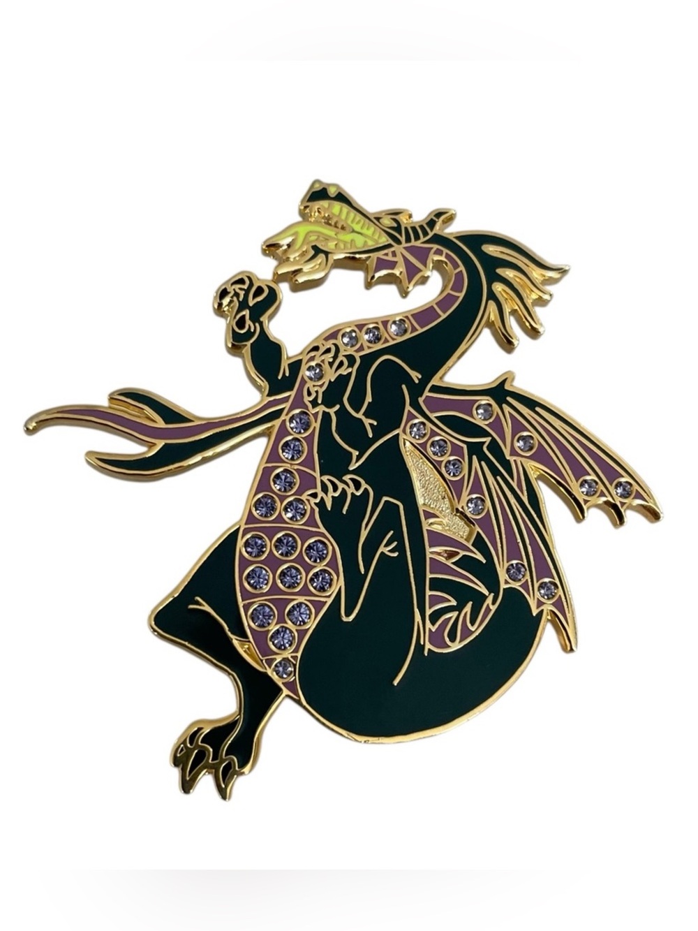 Disney Pin Sleeping Beauty Villain Maleficent Dragon Swarovski Crystals LE 500